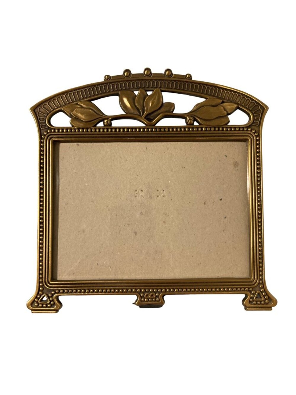 Vintage Brass Art Nouveau Floral Design Photo Frame By The Weston Gallery